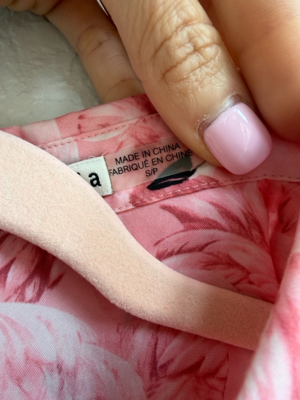 Alice + Olivia Pink Flamingo Print Mini Shirt Dress - Picture 6 of 9